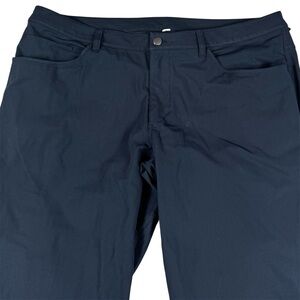 Lululemon ABC Chino Stretch Slim Fit Comfort Pants Black Mens 38x32 Casual